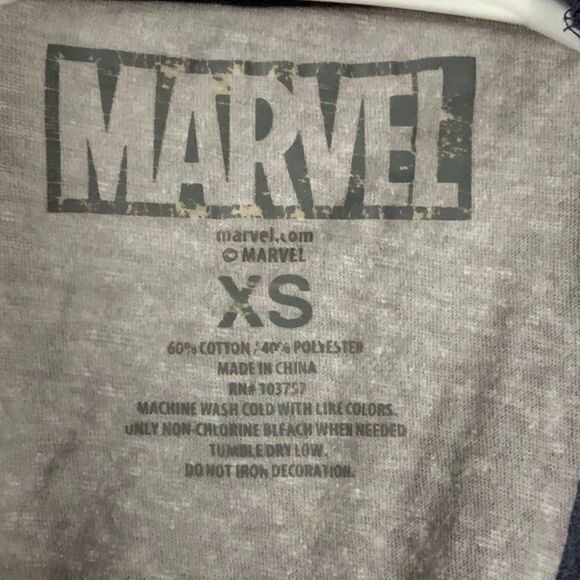 Marvel Captain America Baseball Tee Raglan Sleeve Graphic Print Tee XS Adult - Picture 4 of 6